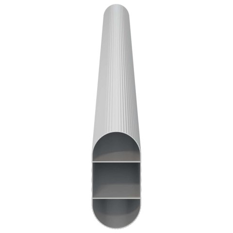VidaXL Drążek do szafy 12 szt. Srebrny 264 x 15 x 29 mm Stop Aluminium