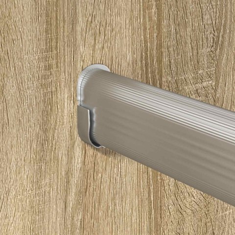 VidaXL Drążek do szafy 12 szt. Srebrny 264 x 15 x 29 mm Stop Aluminium