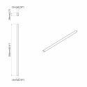 VidaXL Drążek do szafy 12 szt. Srebrny 264 x 15 x 29 mm Stop Aluminium