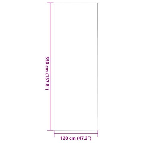 VidaXL Dywanik wejściowy Antracytowy i czarny 120 x 350 cm