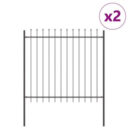 VidaXL Ogrodzenie Ogrodowe WOERDEN 2 szt. 3,4 x 1,5 m Szary
