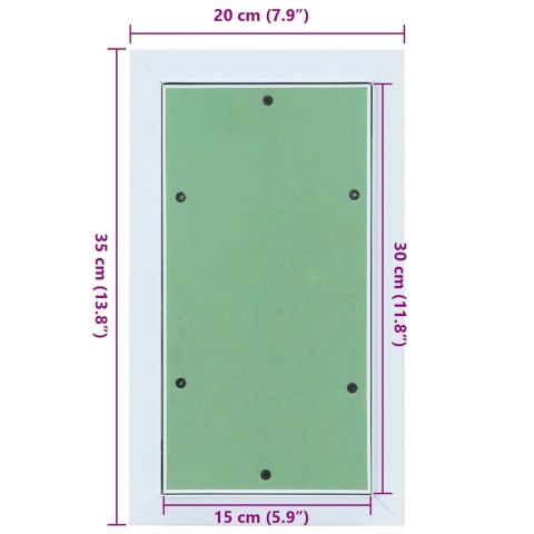 PANEL DOSTĘPU ZIELONY I SREBRNY 20 X 35 CM