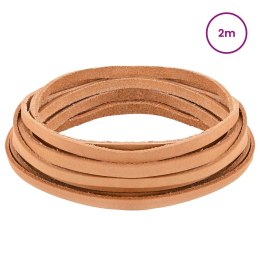 VidaXL Skórzany pasek Jasny Brąz 200 x 0,8 cm Skóra