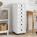 VidaXL Szafka na kółkach z szufladami CORONA Biały