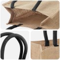 VidaXL Torebki jutowe 5 Naturalny i czarny 26 x 22 x 14 cm