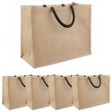 TOREBKI JUTOWE 5 NATURALNY I CZARNY 42 X 33 X 19 CM