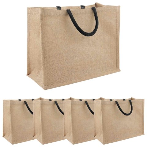 TOREBKI JUTOWE 5 NATURALNY I CZARNY 42 X 33 X 19 CM