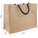 TOREBKI JUTOWE 5 NATURALNY I CZARNY 42 X 33 X 19 CM