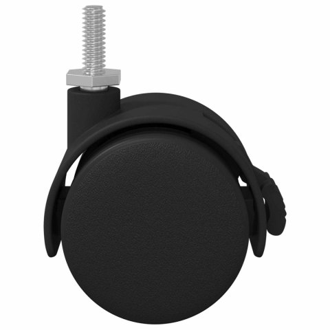 VidaXL Wózek 2 szt. Czarny i Srebrny 40,1 x 40,1 x 37,8 mm Żelazo i PP