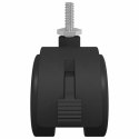 VidaXL Wózek 2 szt. Czarny i Srebrny 40,1 x 40,1 x 37,8 mm Żelazo i PP
