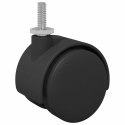 VidaXL Wózek 2 szt. Czarny i Srebrny 40,1 x 40,1 x 37,8 mm Żelazo i PP