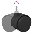 VidaXL Wózek 2 szt. Czarny i Srebrny 40,1 x 40,1 x 37,8 mm Żelazo i PP