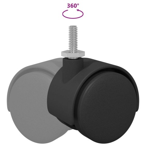 VidaXL Wózek 2 szt. Czarny i Srebrny 40,1 x 40,1 x 37,8 mm Żelazo i PP