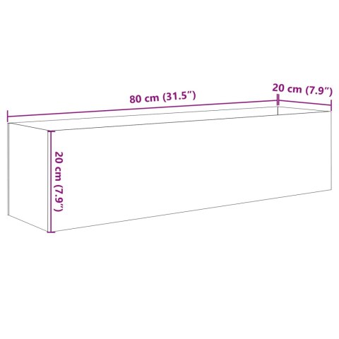 AKWARIUM SZKLANE 80X20X20 CM 32L PROSTOKĄTNE BEZ POKRYWY SZCZELNE