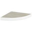 VidaXL Narożne półki ścienne, 4 szt., dąb i biel, 35x35x3,8 cm, MDF