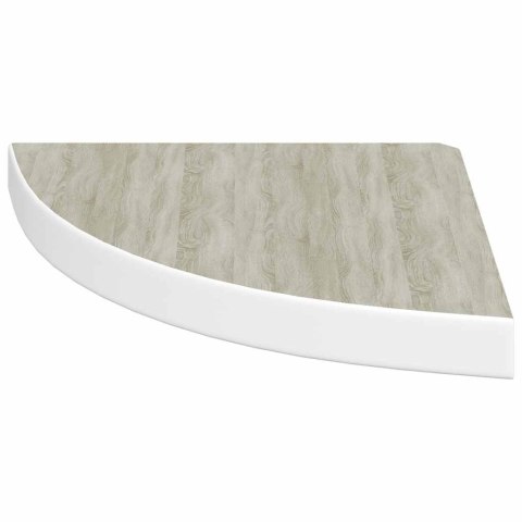 VidaXL Narożne półki ścienne, 4 szt., dąb i biel, 35x35x3,8 cm, MDF