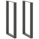 VidaXL Nogi do stołu barowego w kształcie litery U 2 szt. Antracyt 60x(110-111) cm Stal