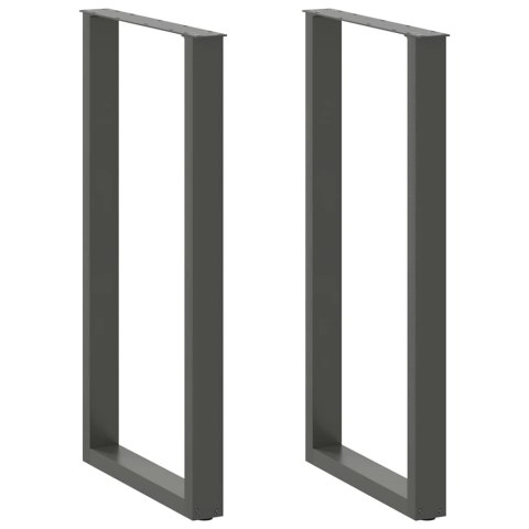 VidaXL Nogi do stołu barowego w kształcie litery U 2 szt. Antracyt 60x(110-111) cm Stal