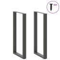VidaXL Nogi do stołu barowego w kształcie litery U 2 szt. Antracyt 60x(110-111) cm Stal