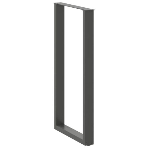 VidaXL Nogi do stołu barowego w kształcie litery U 2 szt. Antracyt 60x(110-111) cm Stal