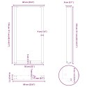 VidaXL Nogi do stołu barowego w kształcie litery U 2 szt. Antracyt 60x(110-111) cm Stal