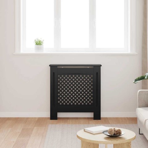 VidaXL Osłona na kaloryfer, MDF, czarna, 78 cm