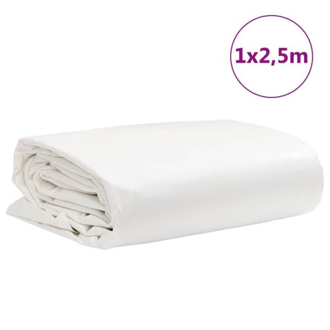 PLANDEKA PŁACHTA OKRYCIOWA OCHRONNA BIAŁA 1X2,5M 650G/M²