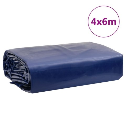 PLANDEKA PŁACHTA OKRYCIOWA OCHRONNA NIEBIESKA 4X6M 650G/M²