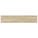 VidaXL Półki ścienne, 4 szt., dębowo-białe, 120 x 23,5 x 3,8 cm, MDF