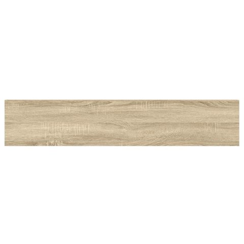 VidaXL Półki ścienne, 4 szt., dębowo-białe, 120 x 23,5 x 3,8 cm, MDF