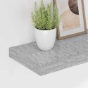 VidaXL Półki ścienne, 4 szt., szarość betonu, 120 x 23,5 x 3,8 cm, MDF