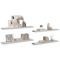 VidaXL Półki ścienne, 4 szt., szarość betonu, 120 x 23,5 x 3,8 cm, MDF