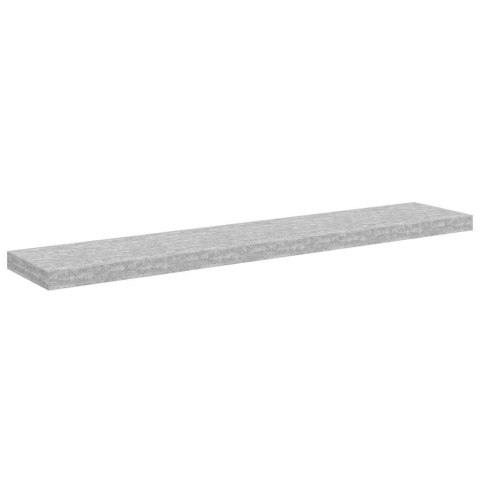 VidaXL Półki ścienne, 4 szt., szarość betonu, 120 x 23,5 x 3,8 cm, MDF