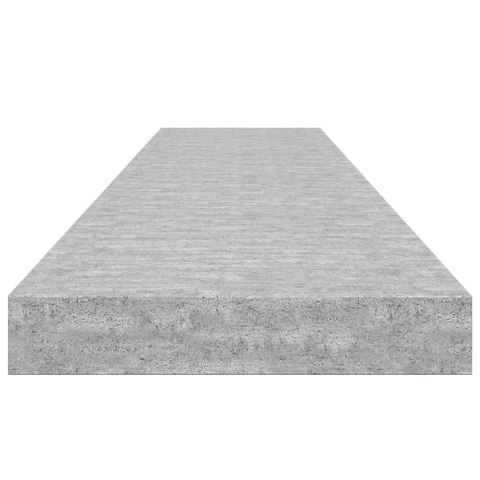 VidaXL Półki ścienne, 4 szt., szarość betonu, 120 x 23,5 x 3,8 cm, MDF