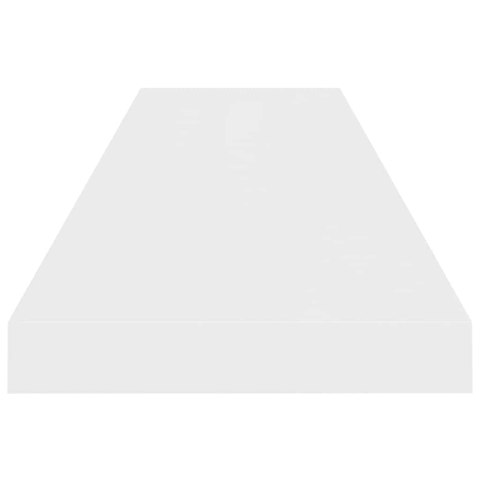 VidaXL Półki ścienne, 4 szt, wysoki połysk, białe, 90x23,5x3,8 cm, MDF