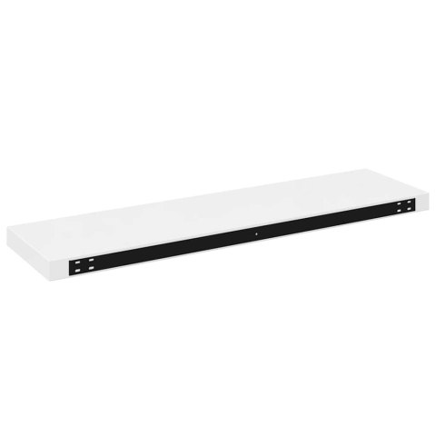 VidaXL Półki ścienne, 4 szt, wysoki połysk, białe, 90x23,5x3,8 cm, MDF