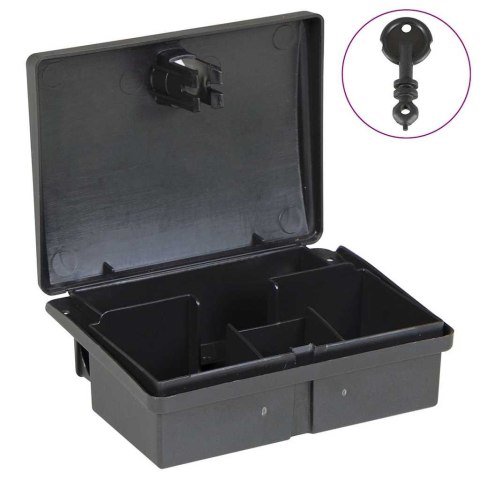 VidaXL Pułapki na myszy 10 szt. Czarne 13x10x4 cm
