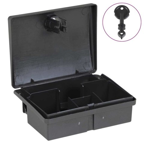 VidaXL Pułapki na myszy 20 szt. Czarne 13x10x4 cm