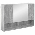 VidaXL Szafka z lustrem z przechowywaniem Szary Sonoma 80 x 17 x 55 cm