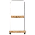 VidaXL Wieszak na ubrania, z kółkami, 90x35x190 cm, mango i żelazo