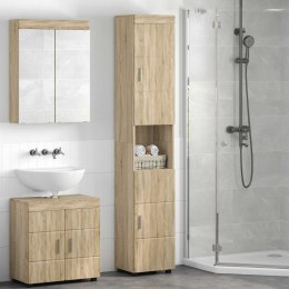VidaXL Zestaw Szafek Łazienkowych TULUM Dąb Sonoma 37 x 31,5 x 203 cm