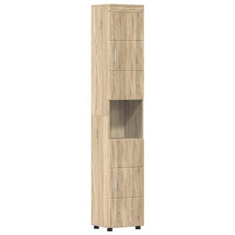 VidaXL Zestaw Szafek Łazienkowych TULUM Dąb Sonoma 37 x 31,5 x 203 cm