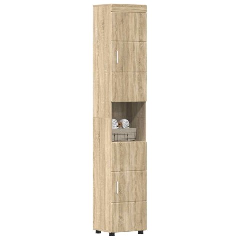 VidaXL Zestaw Szafek Łazienkowych TULUM Dąb Sonoma 37 x 31,5 x 203 cm