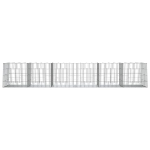 VidaXL Klatka dla królika, 6 paneli, 327x79x54cm, galwanizowane żelazo