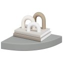 VidaXL Narożne półki ścienne, 2 szt., szare, 25x25x3,8 cm, MDF
