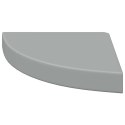 VidaXL Narożne półki ścienne, 2 szt., szare, 25x25x3,8 cm, MDF