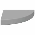 VidaXL Narożne półki ścienne, 2 szt., szare, 25x25x3,8 cm, MDF