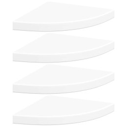 VidaXL Narożne półki ścienne, 4 szt., białe, 35x35x3,8 cm, MDF