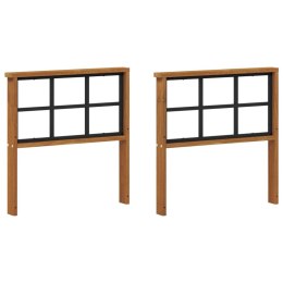 VidaXL Podłokietnik 2 szt. naturalny 60 x 6 x 61 cm Lite Drewno Akacji
