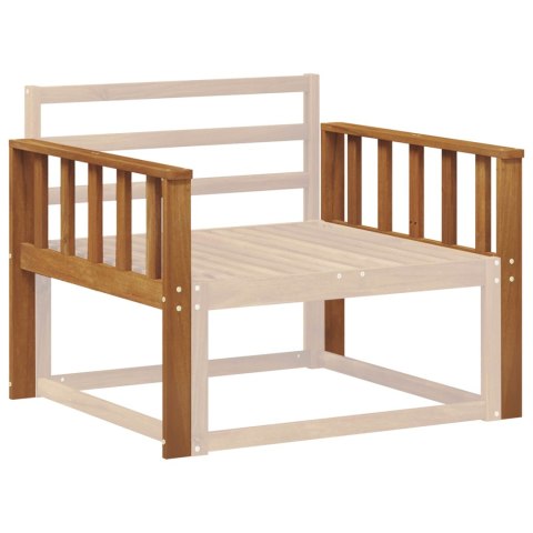 VidaXL Podłokietnik 2 szt. naturalny 80 x 6 x 61 cm Lite Drewno Akacji